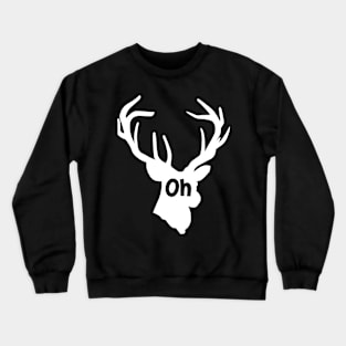 Oh Deer White Crewneck Sweatshirt